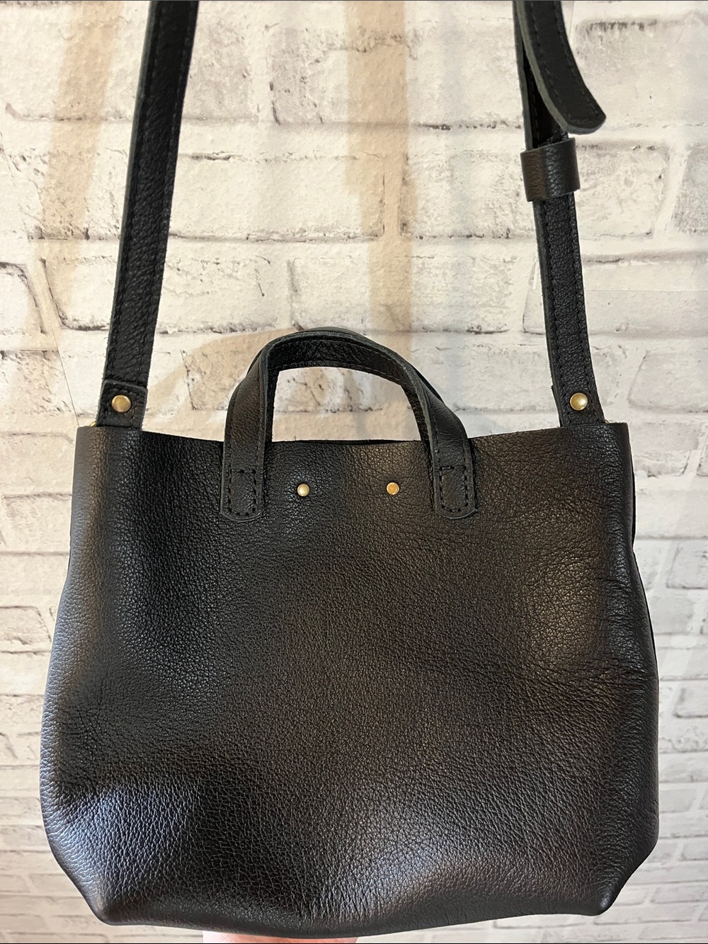 Portland leather goods black crossbody tote - Picture 4 of 5
